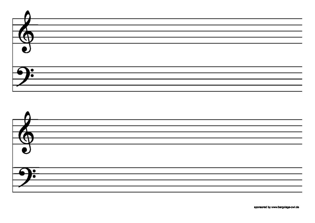 Noten Und Fingersätze Klavier | Notenpapier Zum Ausdrucken